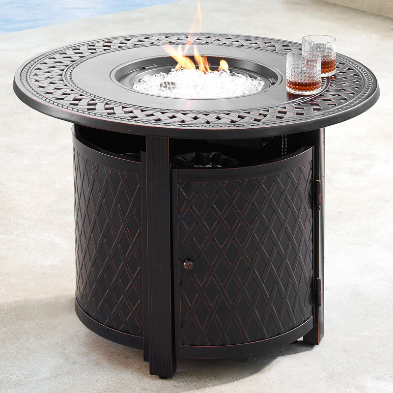 Ophelia & Co. Foyer de table en aluminium au propane Farid Wayfair.ca